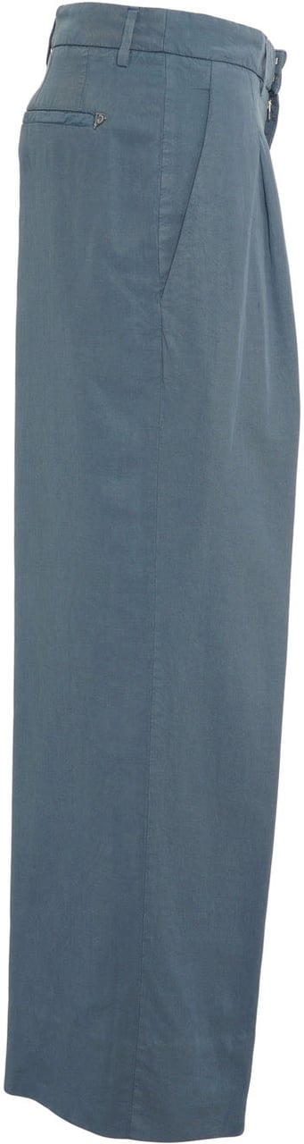 Dondup Wide leg pants 'Eloise' Blauw
