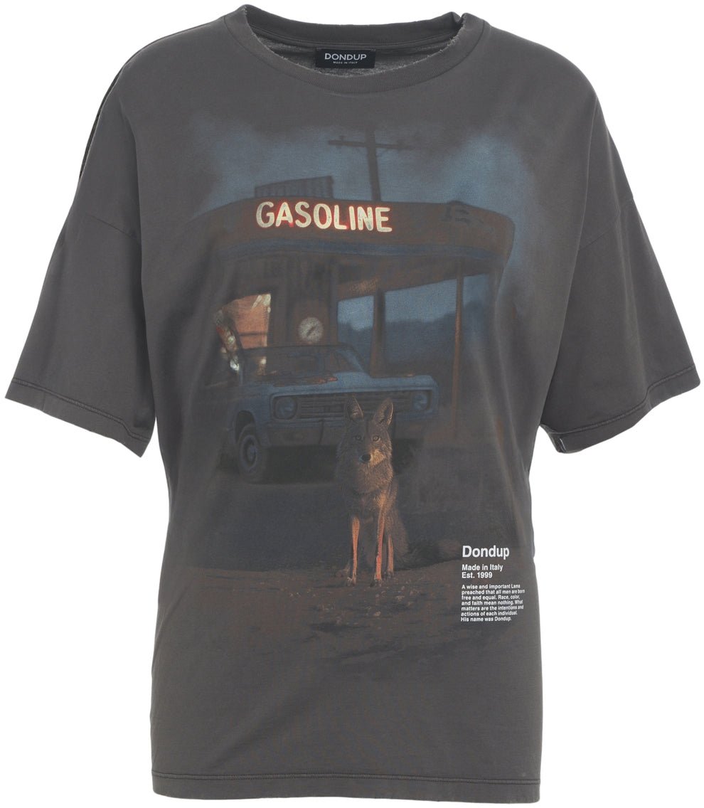Dondup T-shirt with print Beige