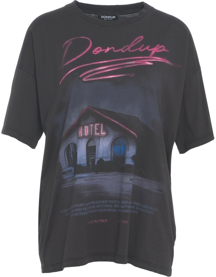Dondup T-shirt with print Zwart