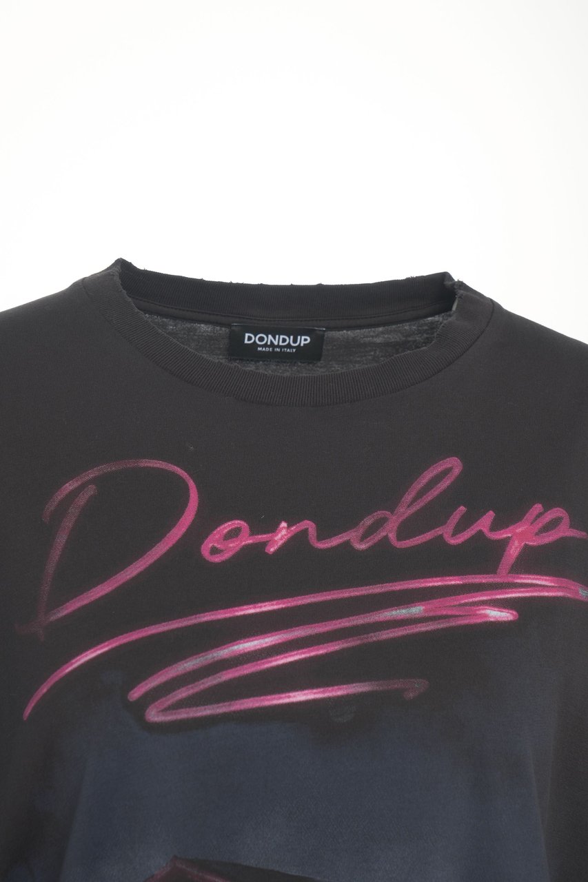 Dondup T-shirt with print Zwart