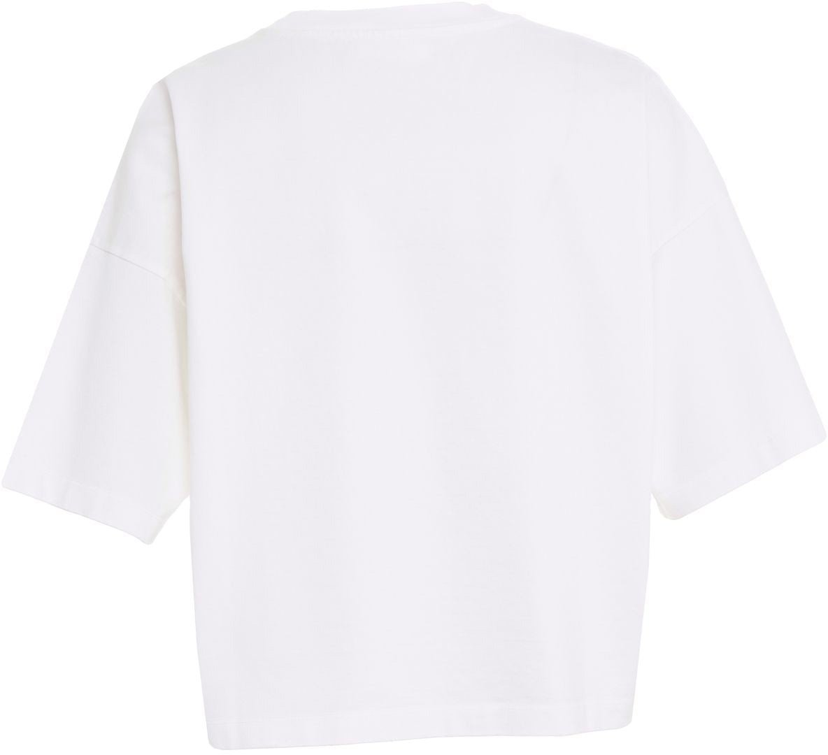Dondup T-shirt cropped in cotone Wit