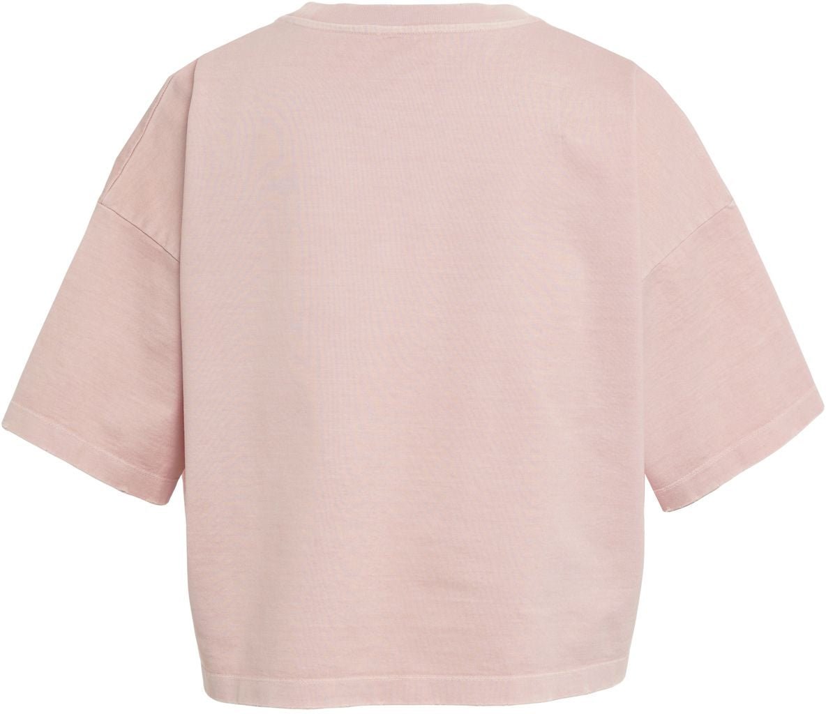 Dondup Cropped cotton t-shirt Roze