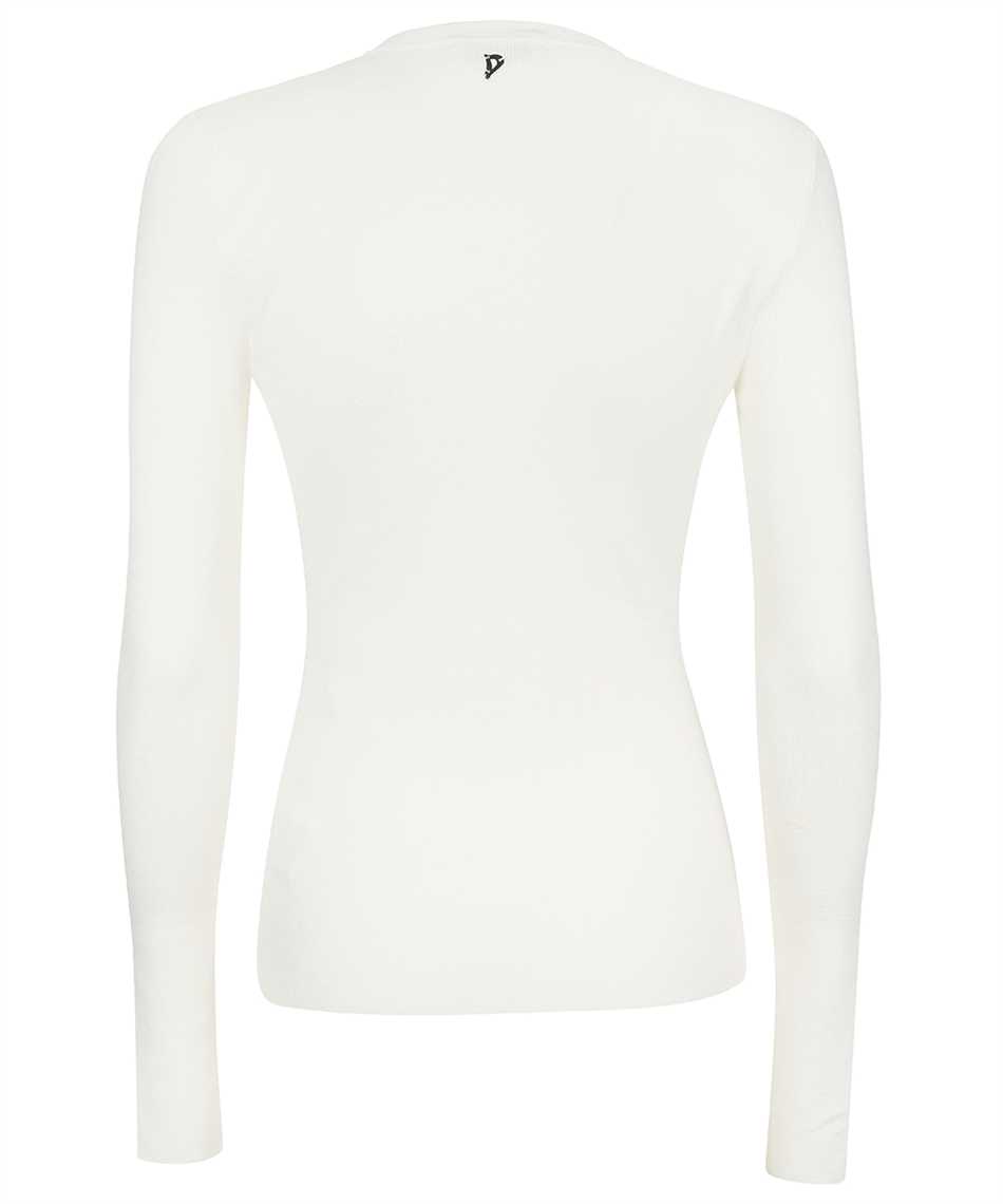 Dondup Knitted viscosa-blend top Wit