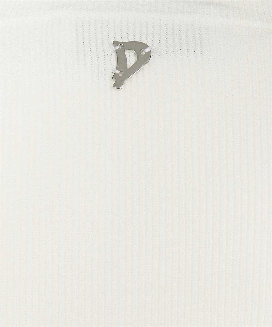 Dondup Knitted viscosa-blend top Wit