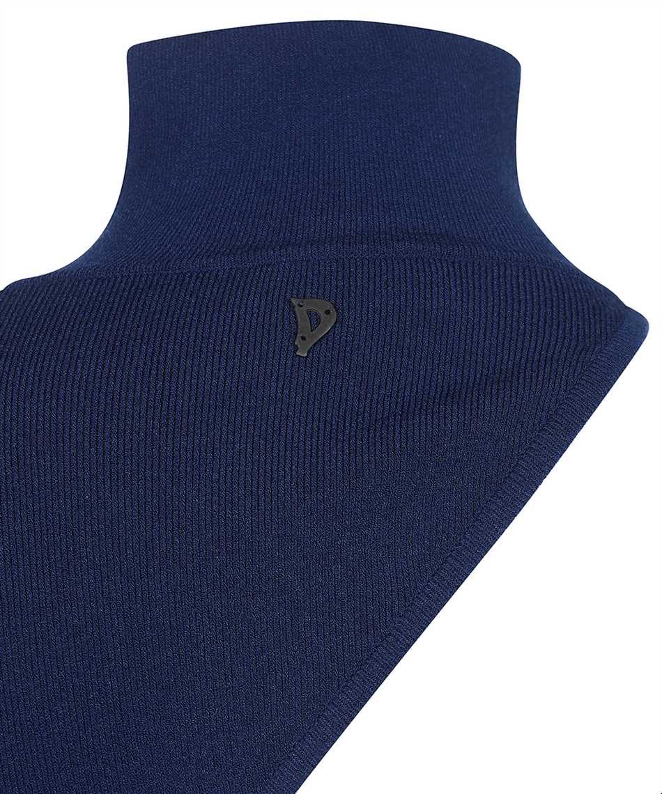Dondup Knitted viscosa-blend top Blauw