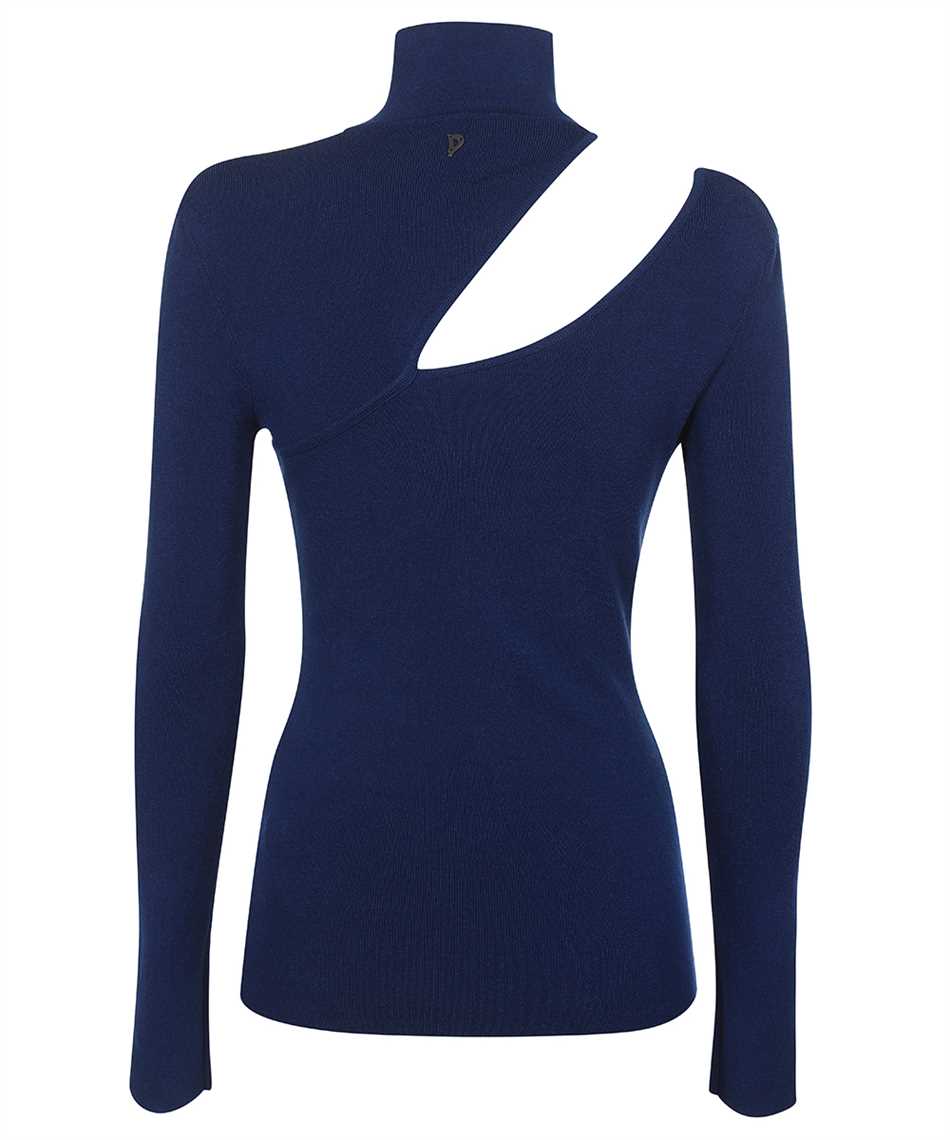 Dondup Knitted viscosa-blend top Blauw
