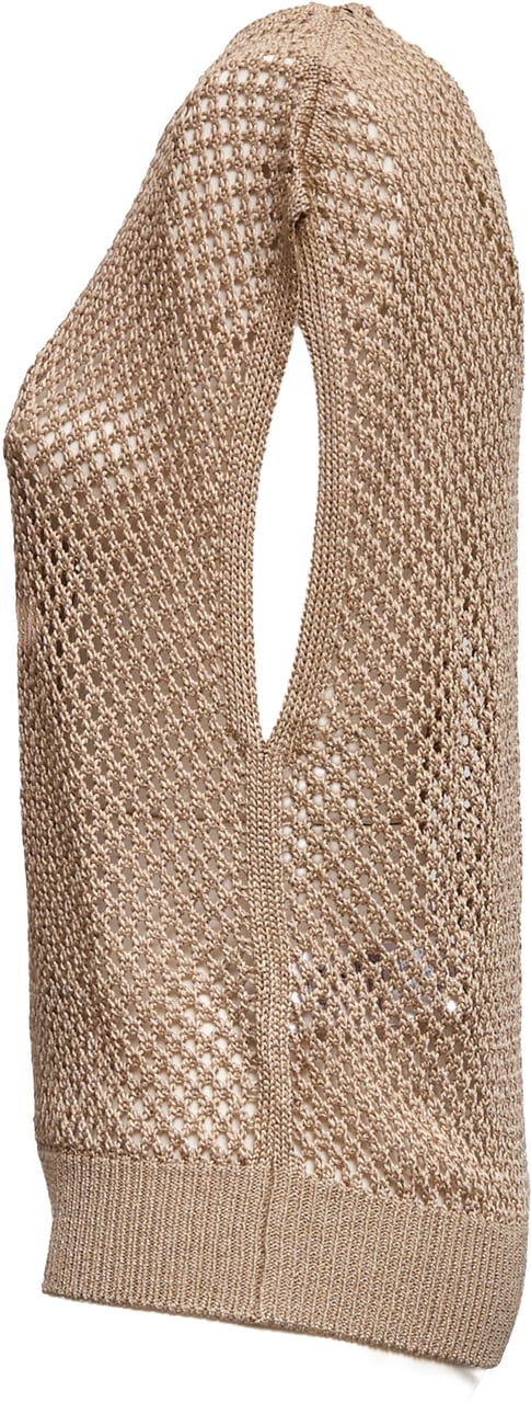 Dondup Gilet Regular In Cordonetto Traforato F.5 Neutraal