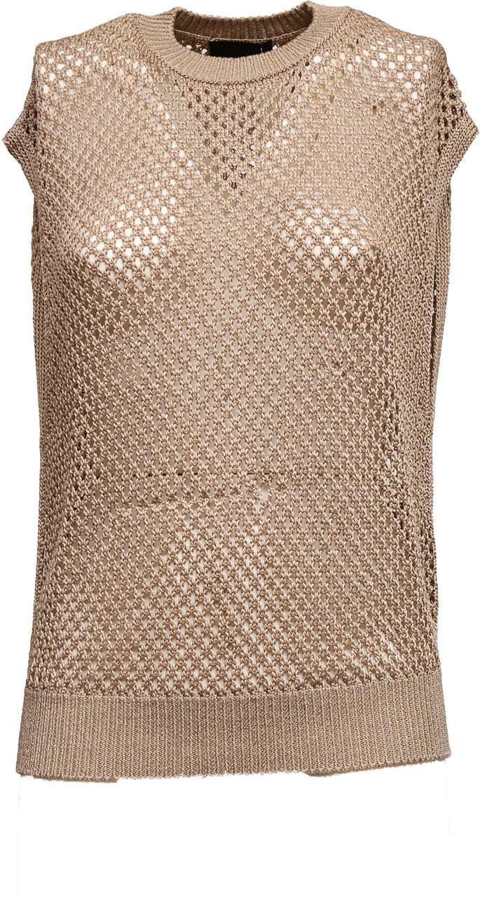 Dondup Gilet Regular In Cordonetto Traforato F.5 Neutraal