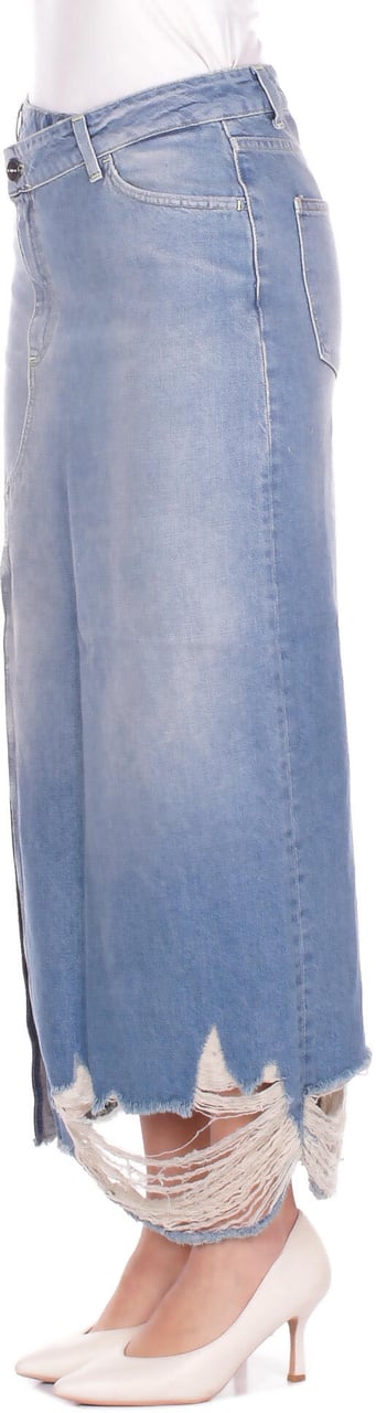 Dondup Skirts Blu Denim Blauw