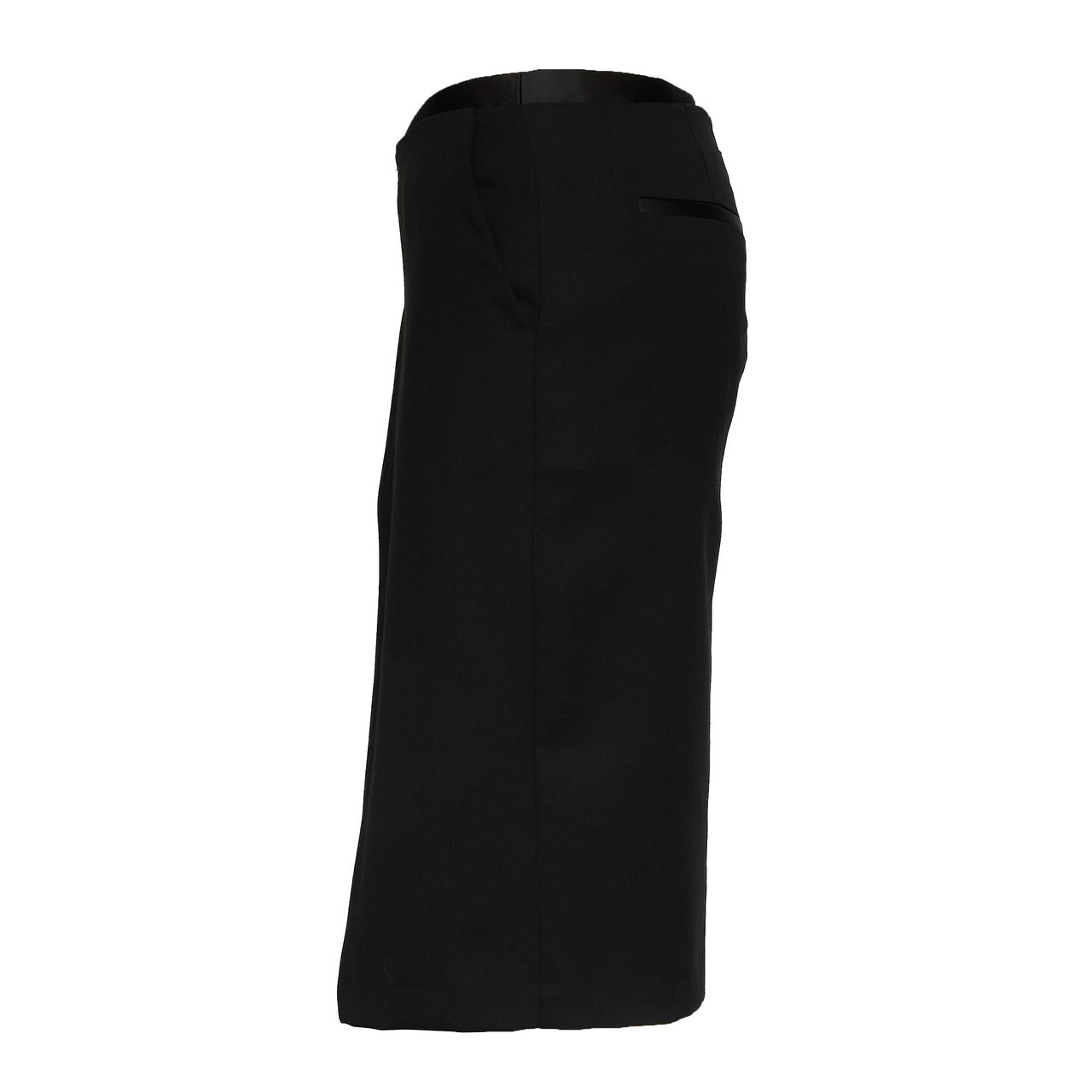 Dondup Wool Blend Slit Pencil Skirt Zwart
