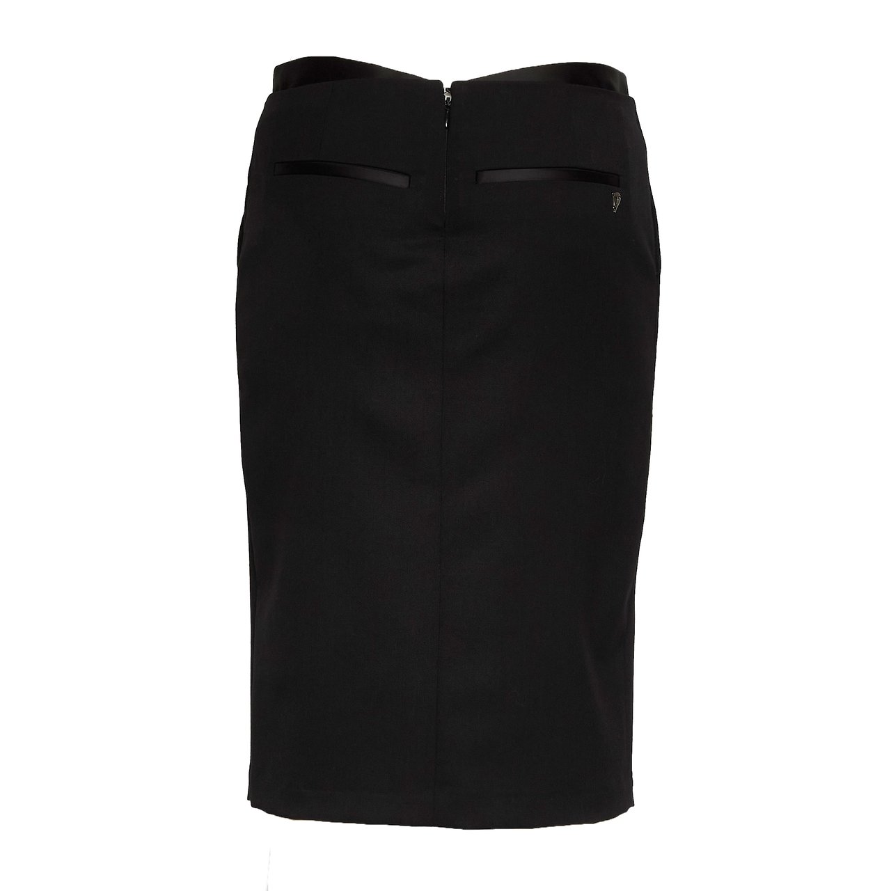 Dondup Wool Blend Slit Pencil Skirt Zwart