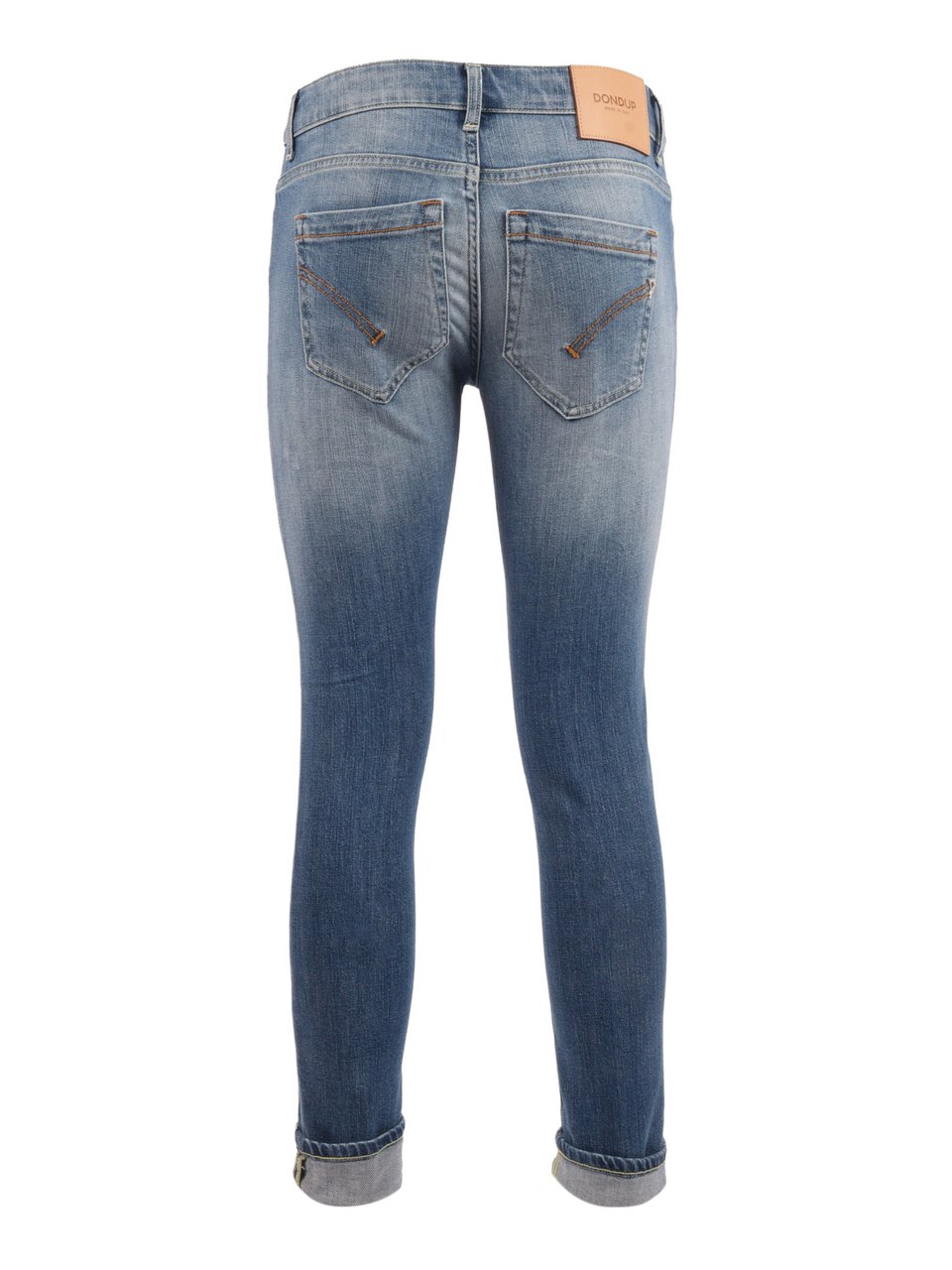 Dondup Monroe Slim Fit Cuffed Jeans Blauw