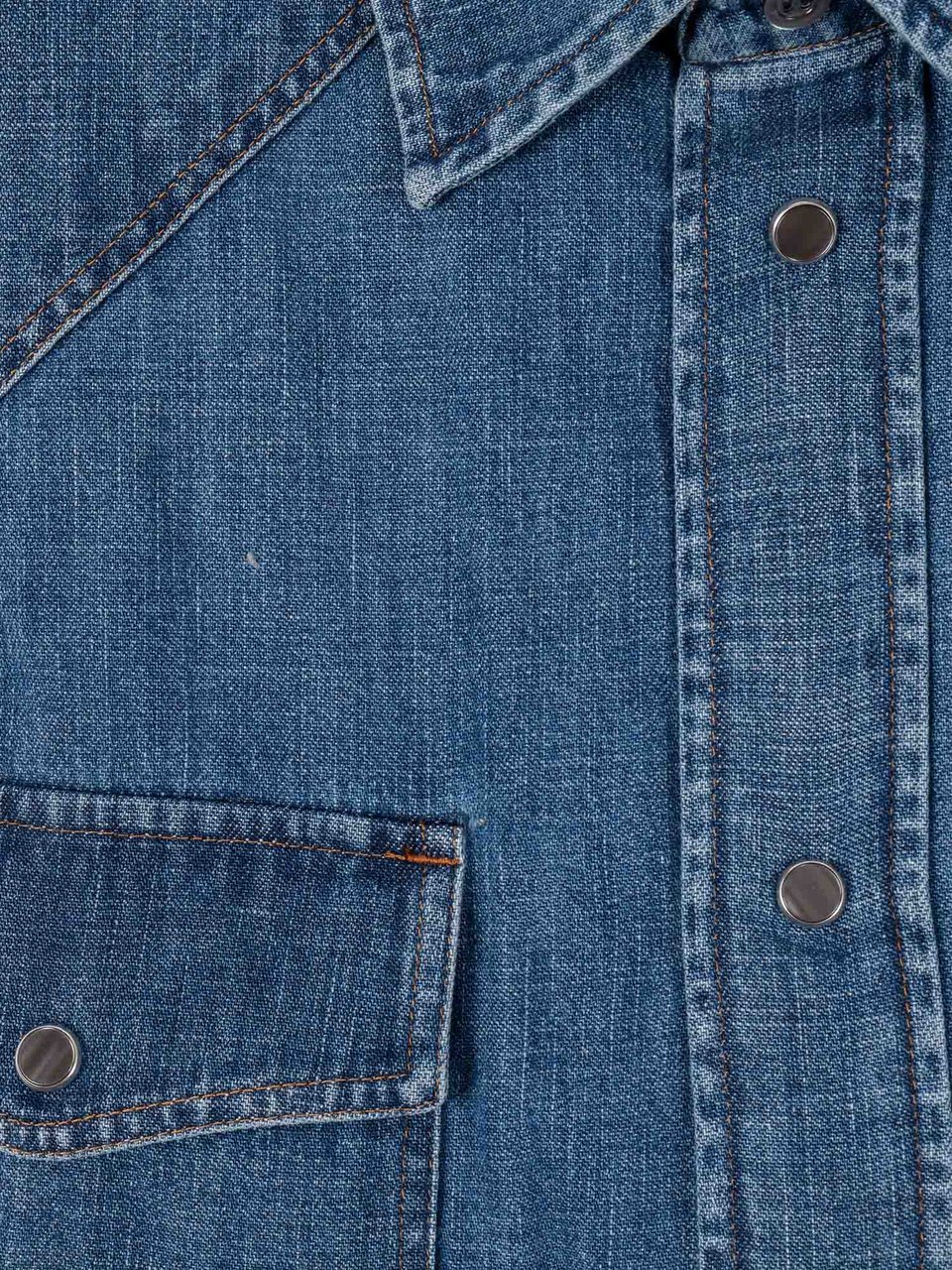 Dondup Pointed Collar Flap Pocket Shirt Blauw