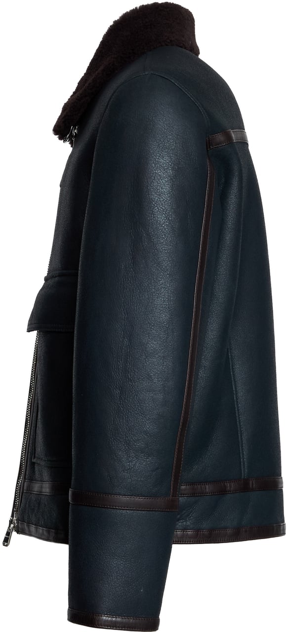 Dondup Montone In Lamb Leather Blauw