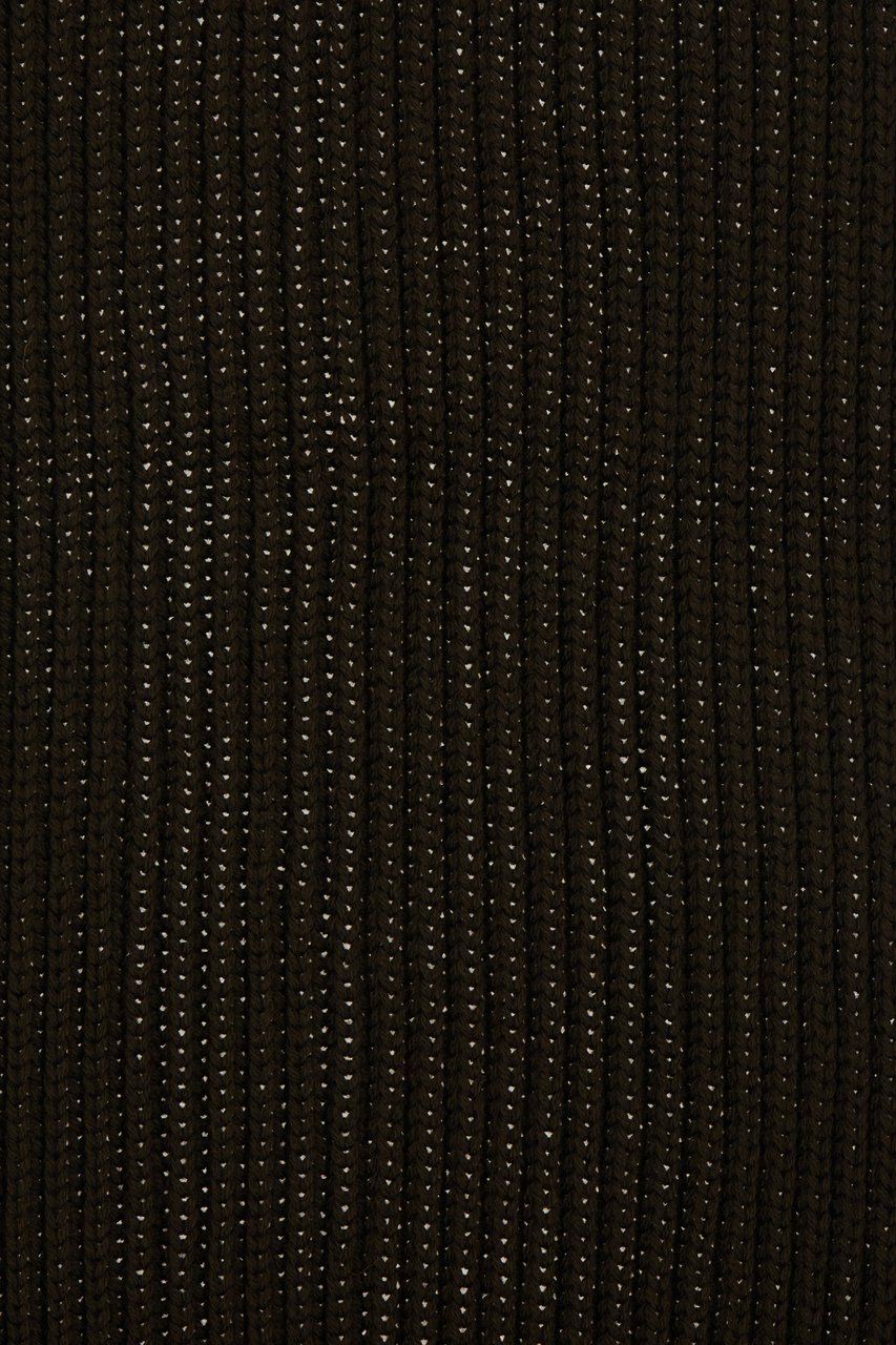 Dondup Dondup Dark brown wool and acrylic scarf Bruin