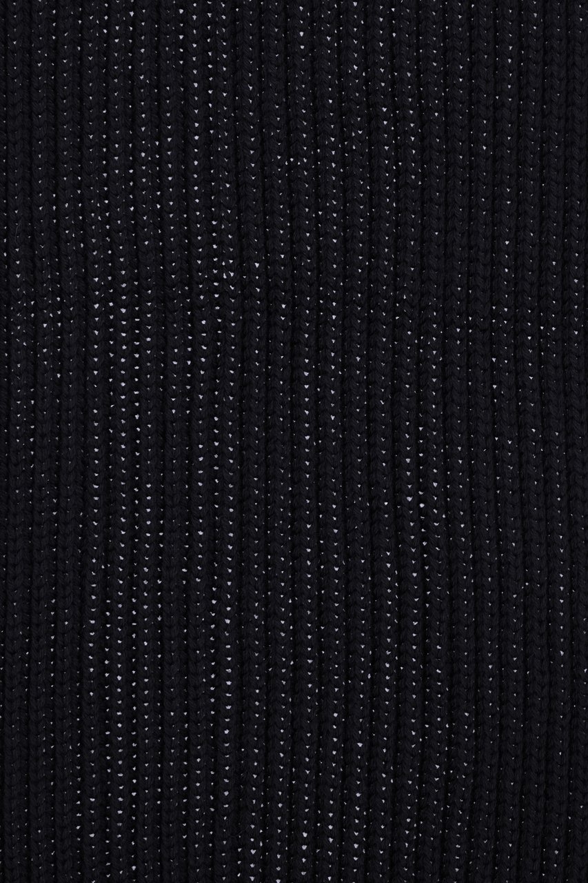 Dondup Dondup Midnight blue wool and acrylic scarf Blauw