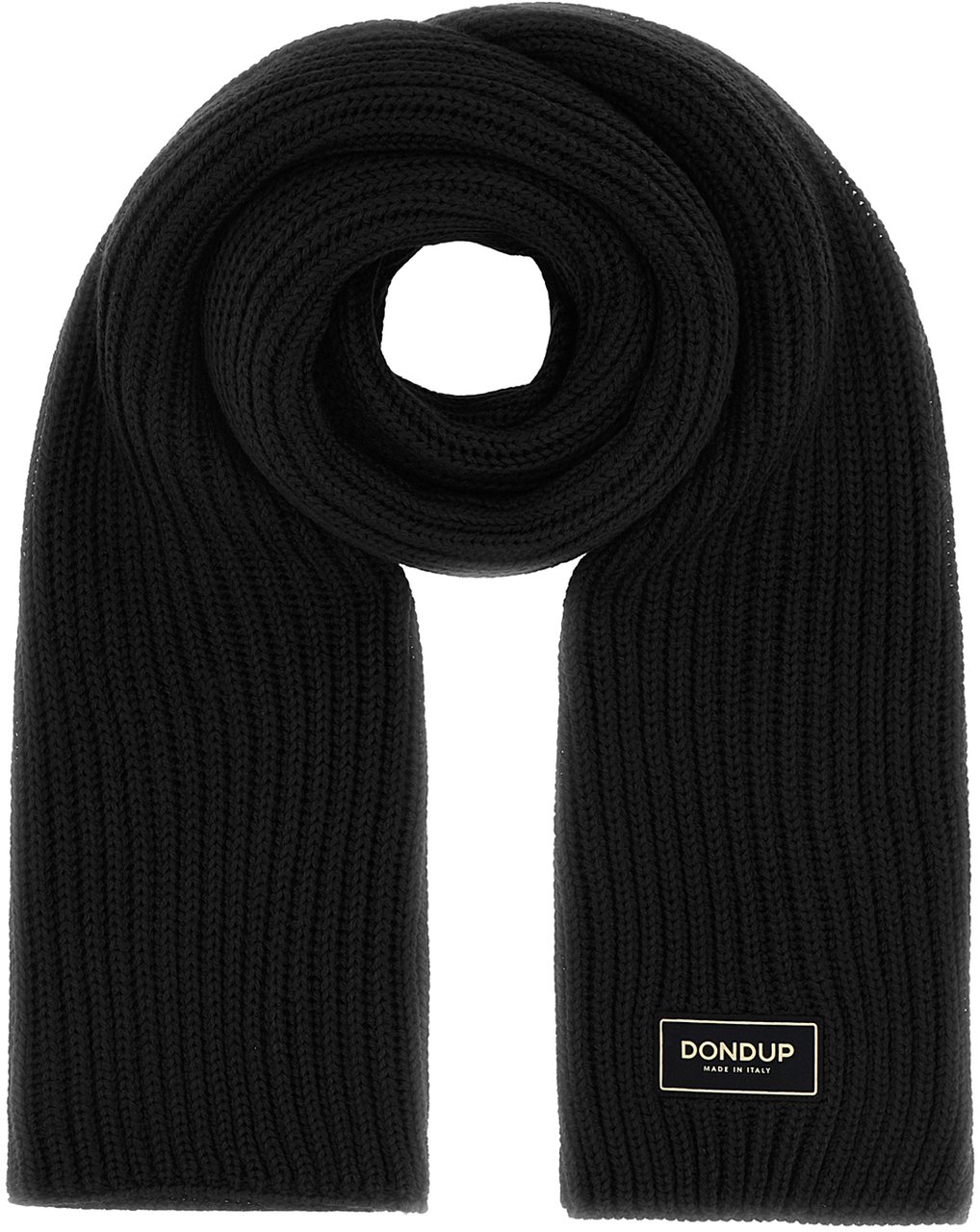 Dondup Dondup Black wool and acrylic scarf Divers