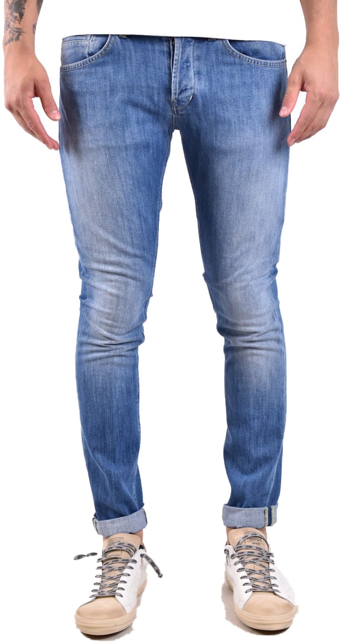 Dondup Trousers Blue Blauw