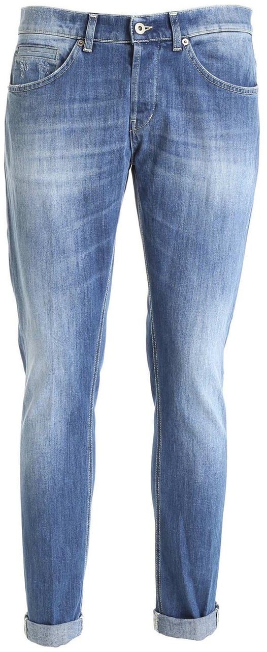 Dondup Trousers Denim Medio Blauw