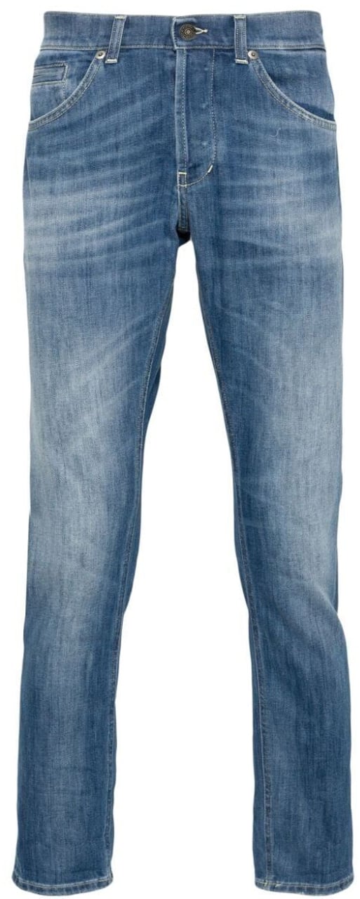 Dondup Trousers Denim Medio Blauw