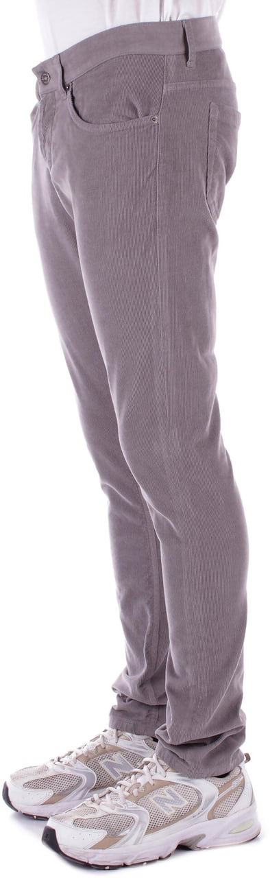 Dondup Trousers Light Grey Grijs