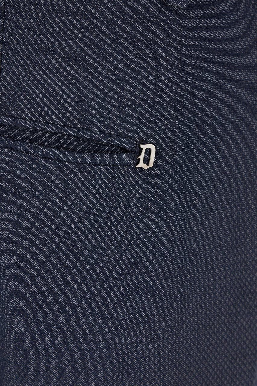 Dondup Dondup Denim blue stretch cotton blend chino pants Blauw