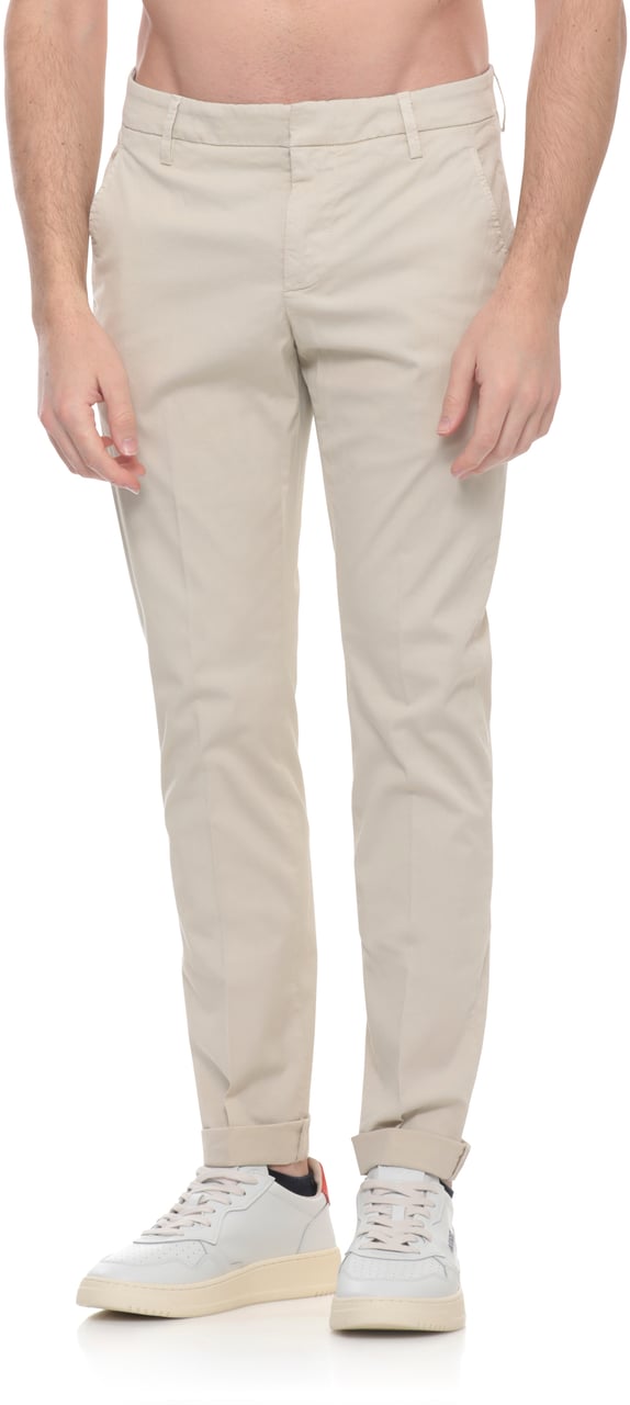 Dondup Trousers Ivory Wit
