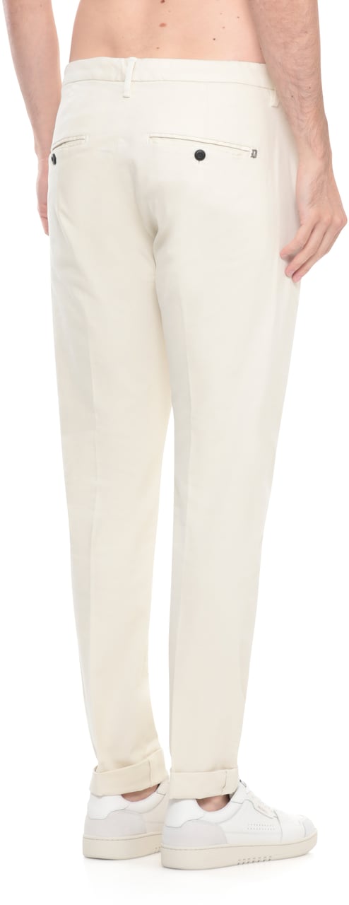 Dondup Trousers Ivory Wit