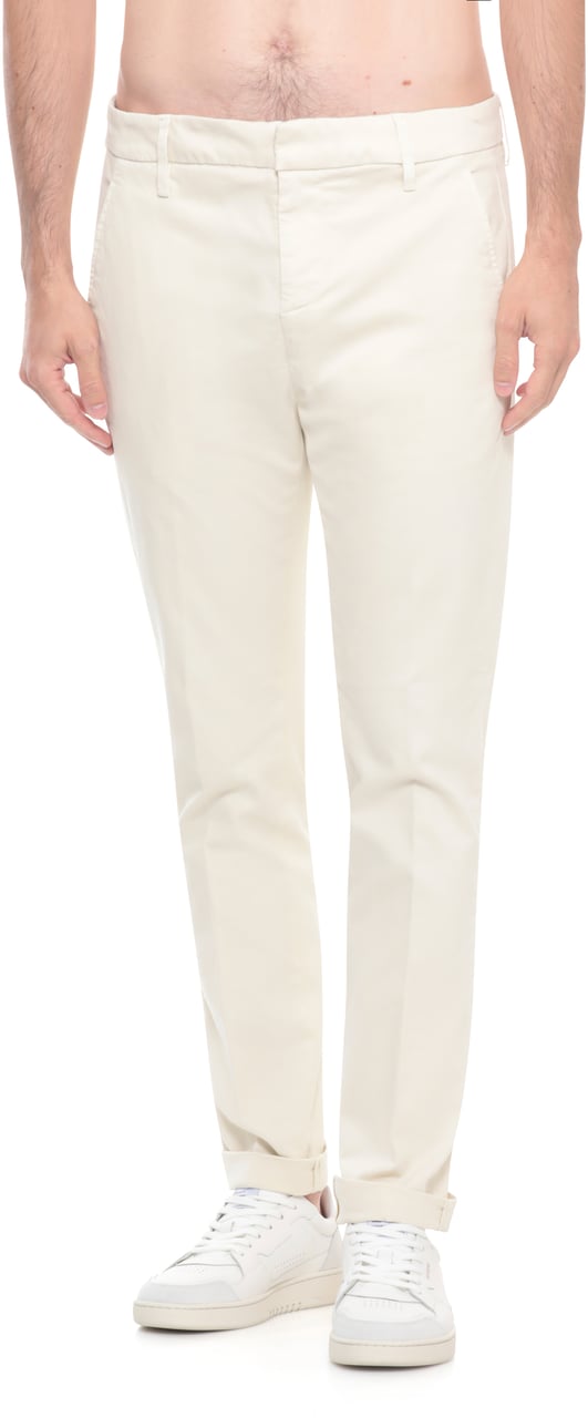 Dondup Trousers Ivory Wit