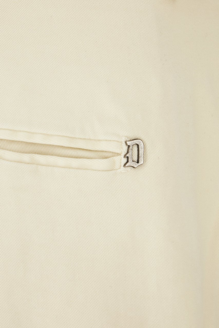 Dondup Ivory stretch cotton pants Neutraal