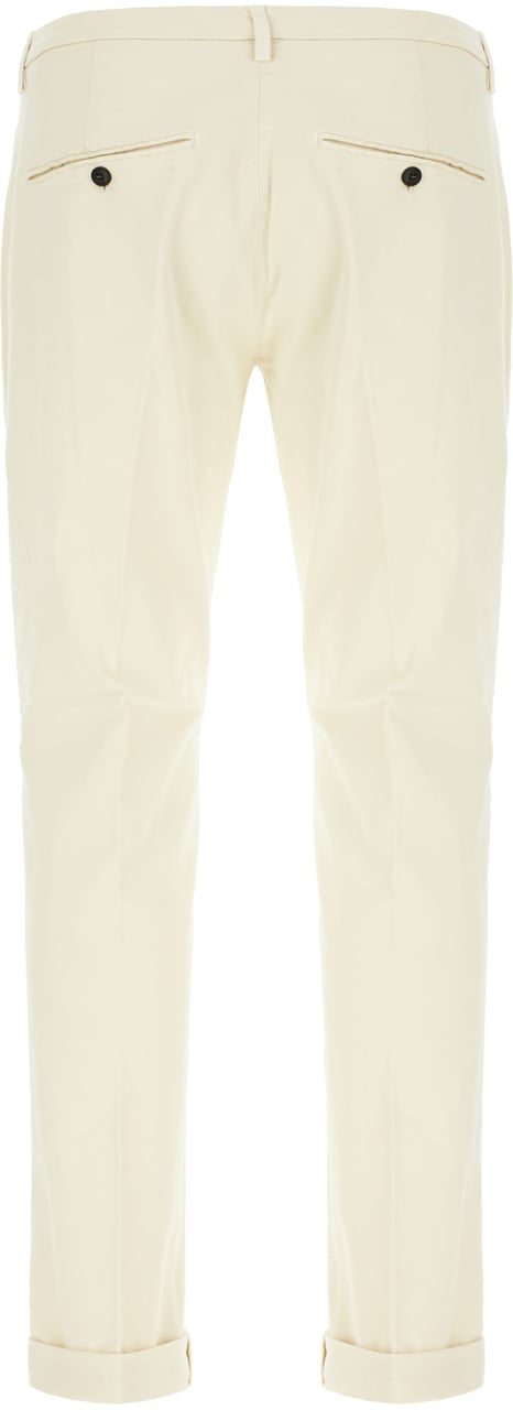 Dondup Ivory stretch cotton pants Neutraal