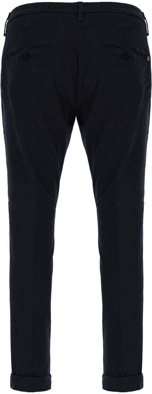 Dondup Midnight blue stretch cotton pants Blauw