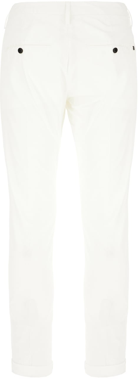 Dondup Dondup White stretch cotton chino pants Wit