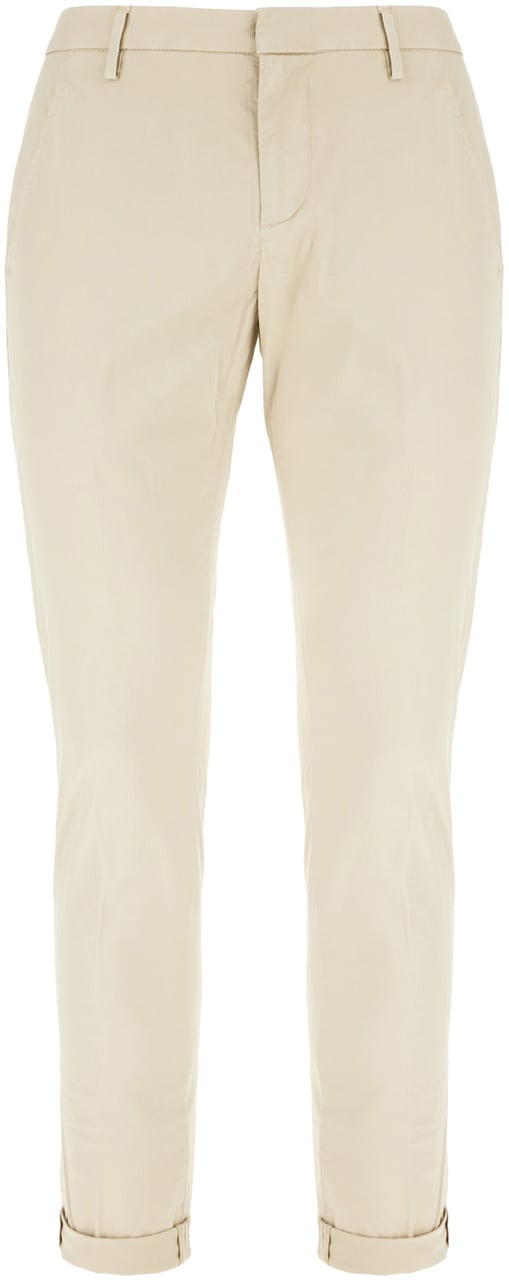 Dondup Sand stretch cotton chino pants Neutraal