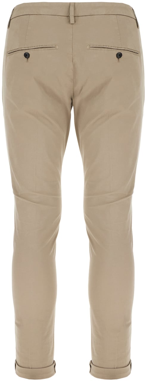 Dondup Dondup Cappuccino stretch cotton chino pants Bruin