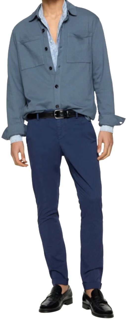 Dondup Trousers Blue Blauw