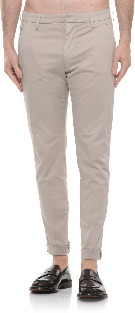 Dondup Trousers Ivory Wit