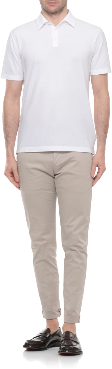 Dondup Trousers Ivory Wit