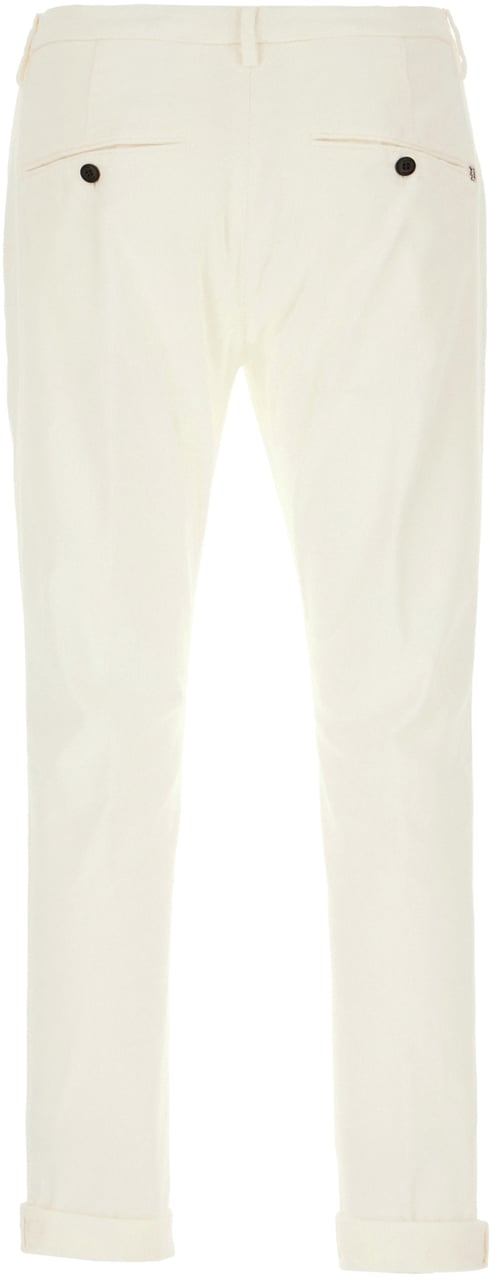 Dondup Dondup Ivory stretch cotton pants Neutraal