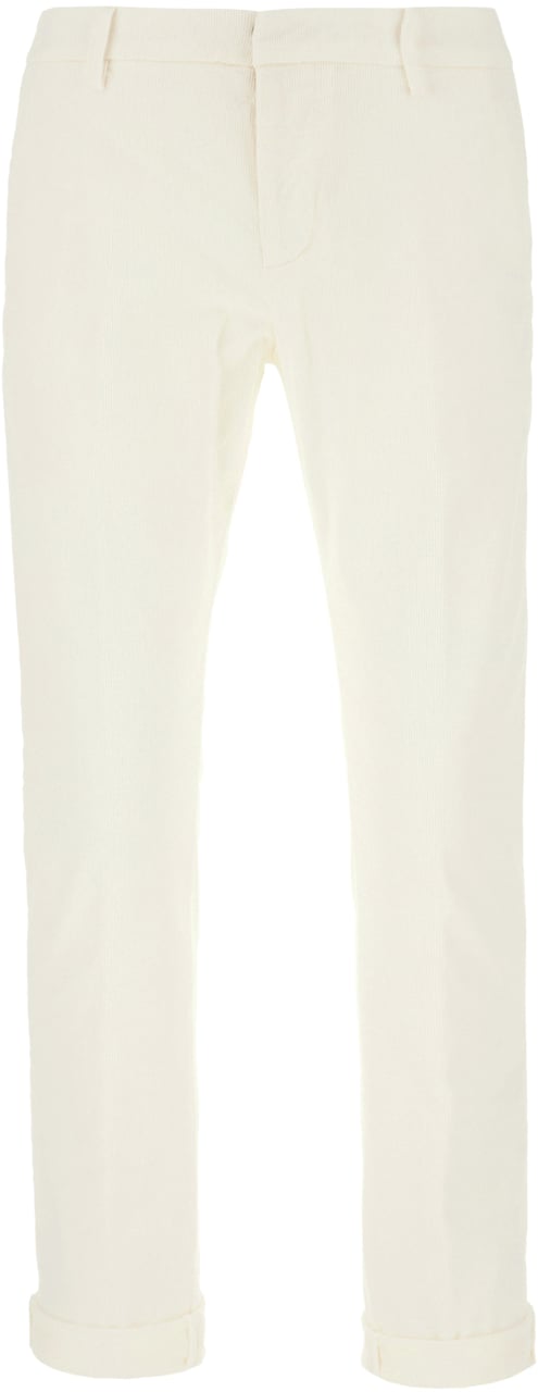 Dondup Dondup Ivory stretch cotton pants Neutraal