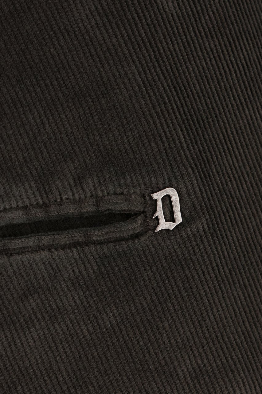 Dondup Dondup Dark brown stretch cotton pants Bruin