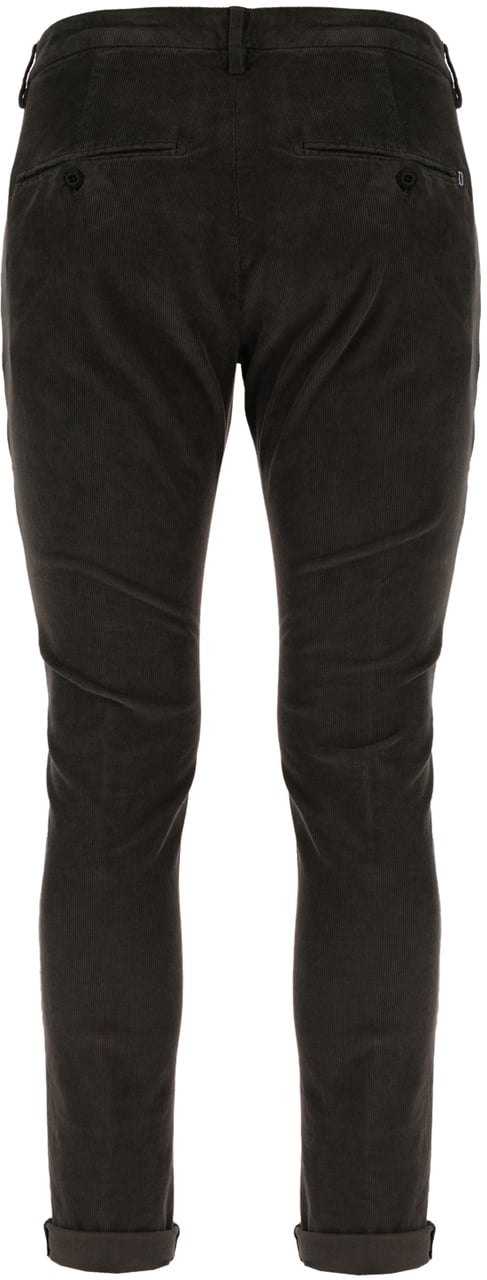 Dondup Dondup Dark brown stretch cotton pants Bruin