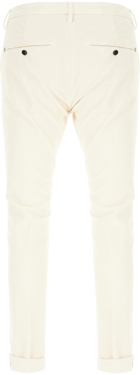 Dondup Ivory stretch cotton pants Neutraal