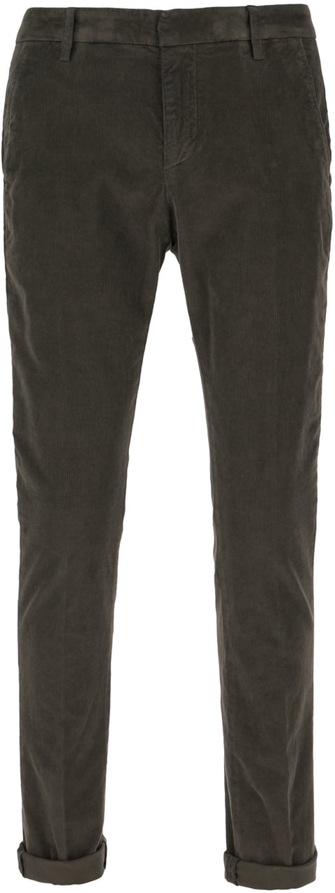 Dondup Dondup Dark brown stretch cotton pants Bruin