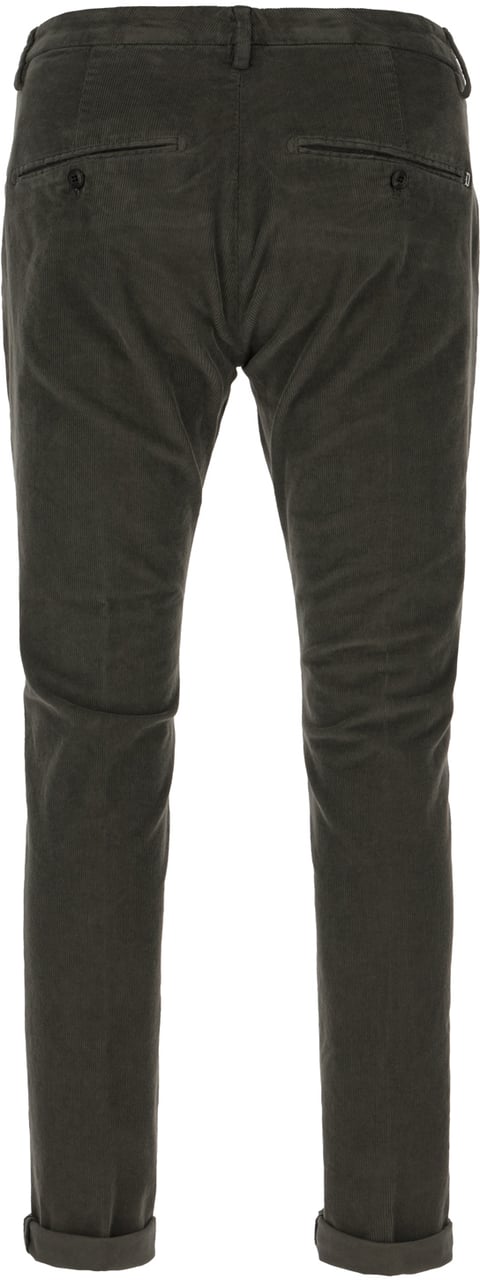 Dondup Dondup Dark brown stretch cotton pants Bruin