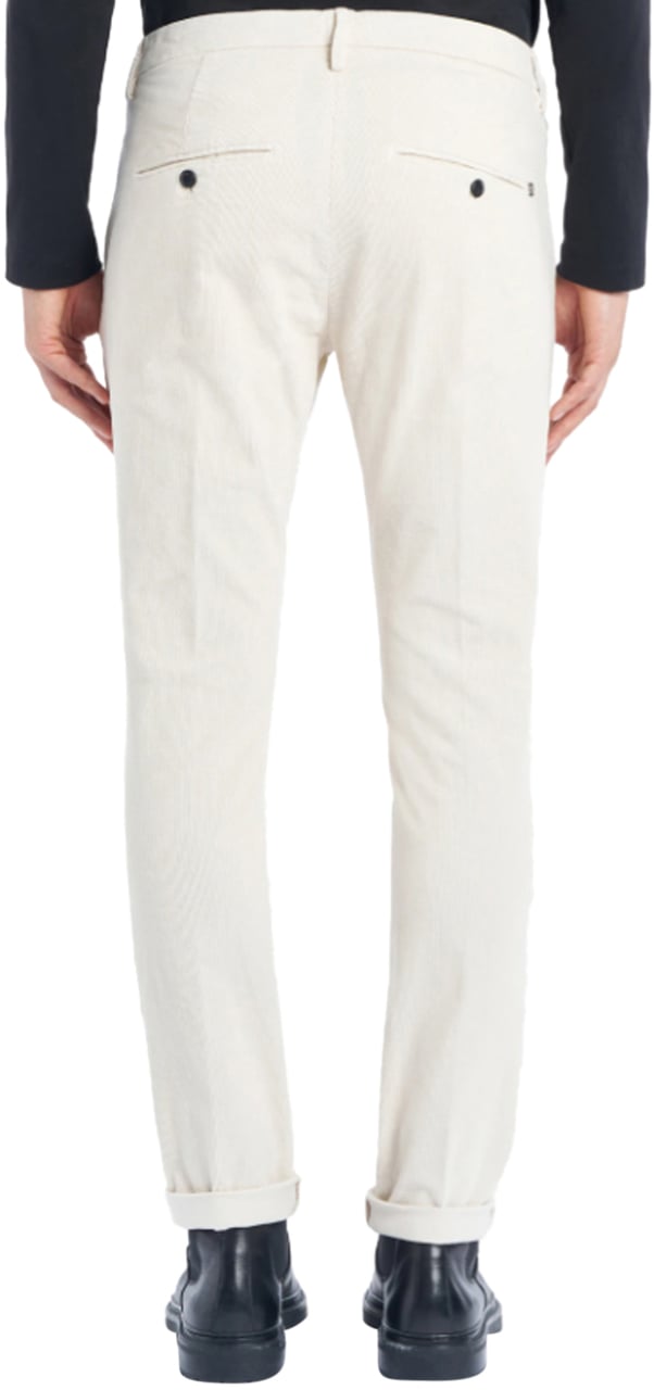 Dondup Trousers Ivory Wit