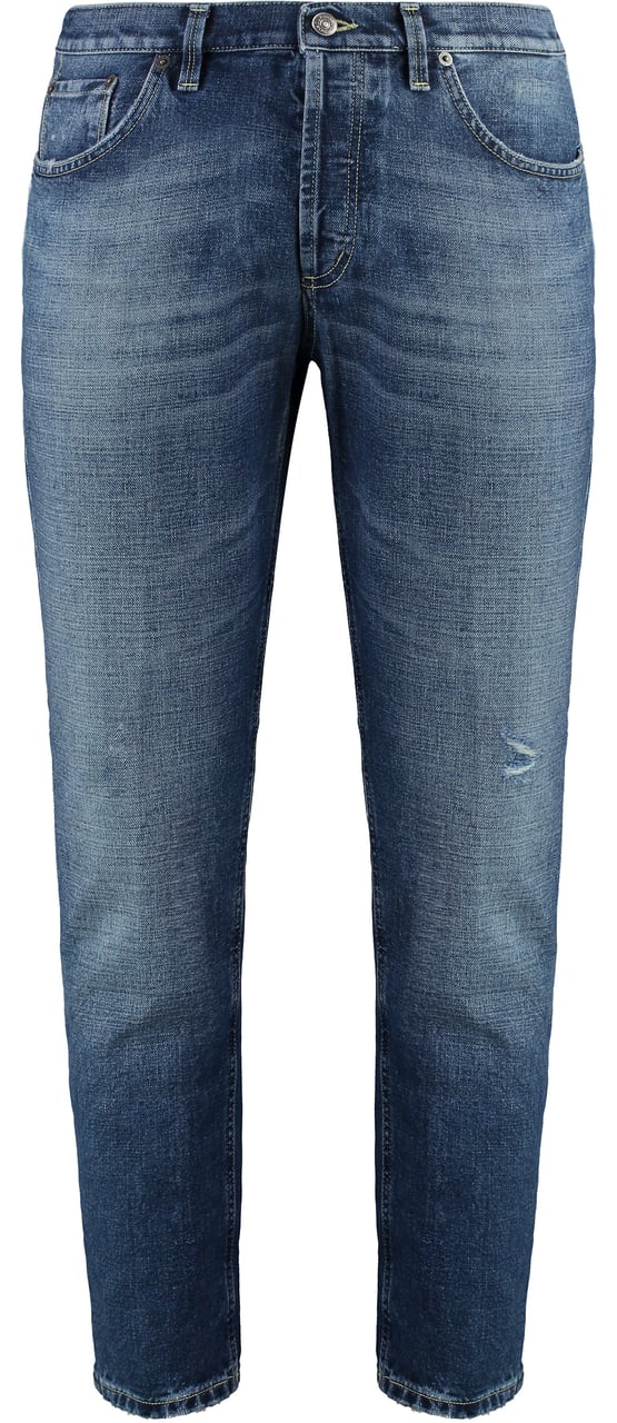 Dondup Brighton 5-pocket straight-leg jeans Blauw