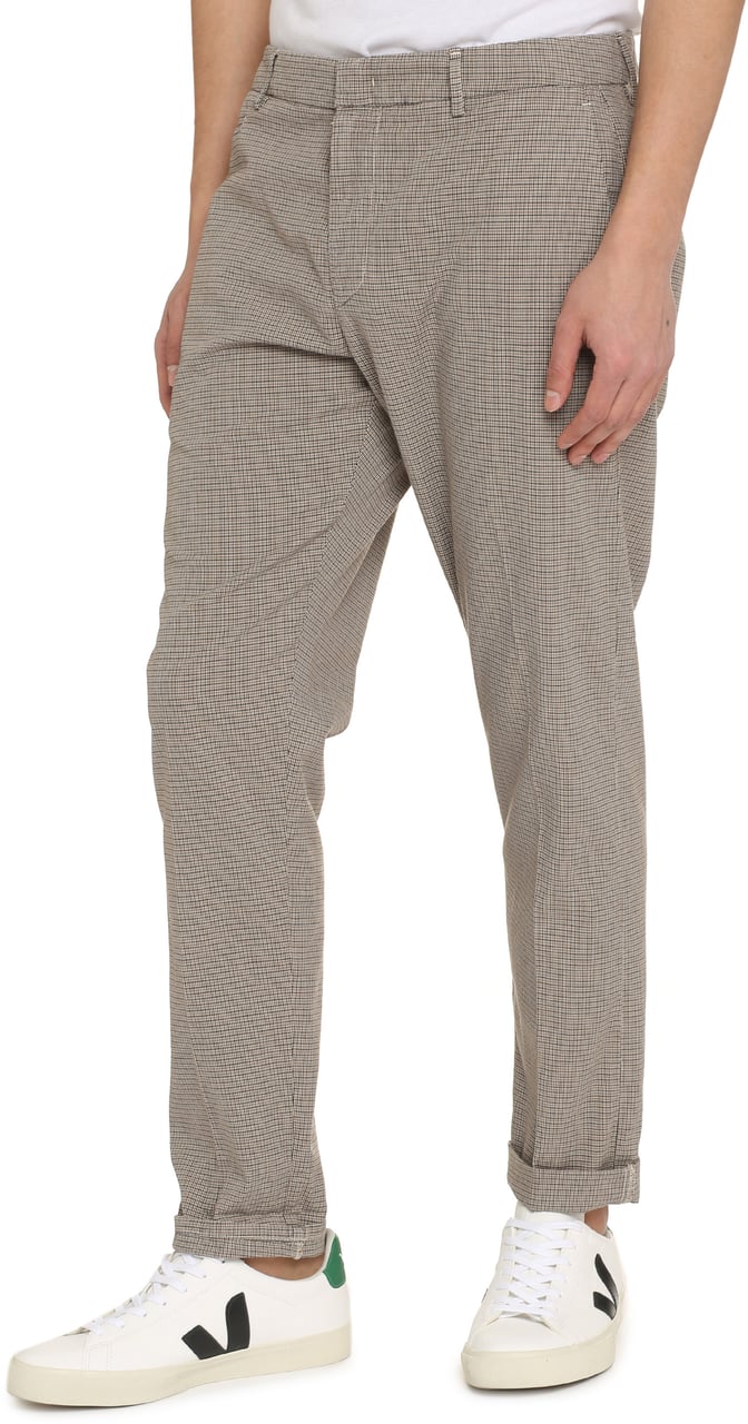 Dondup Joe Prince-of-Wales checked trousers Beige