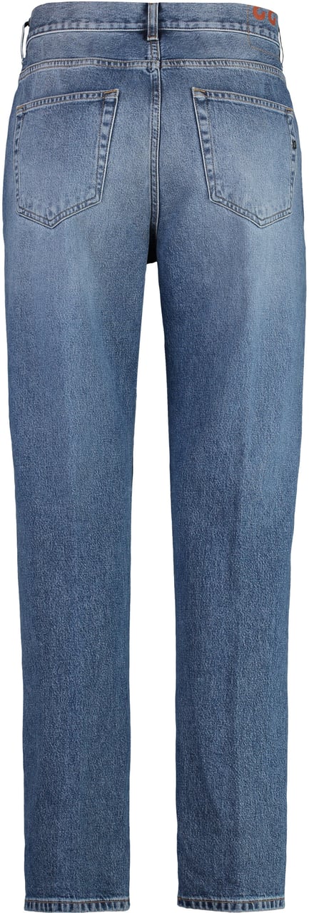 Dondup Andi5-pocket straight-leg jeans Blauw