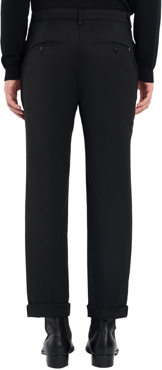 Dondup Trousers Nero Lana Zwart